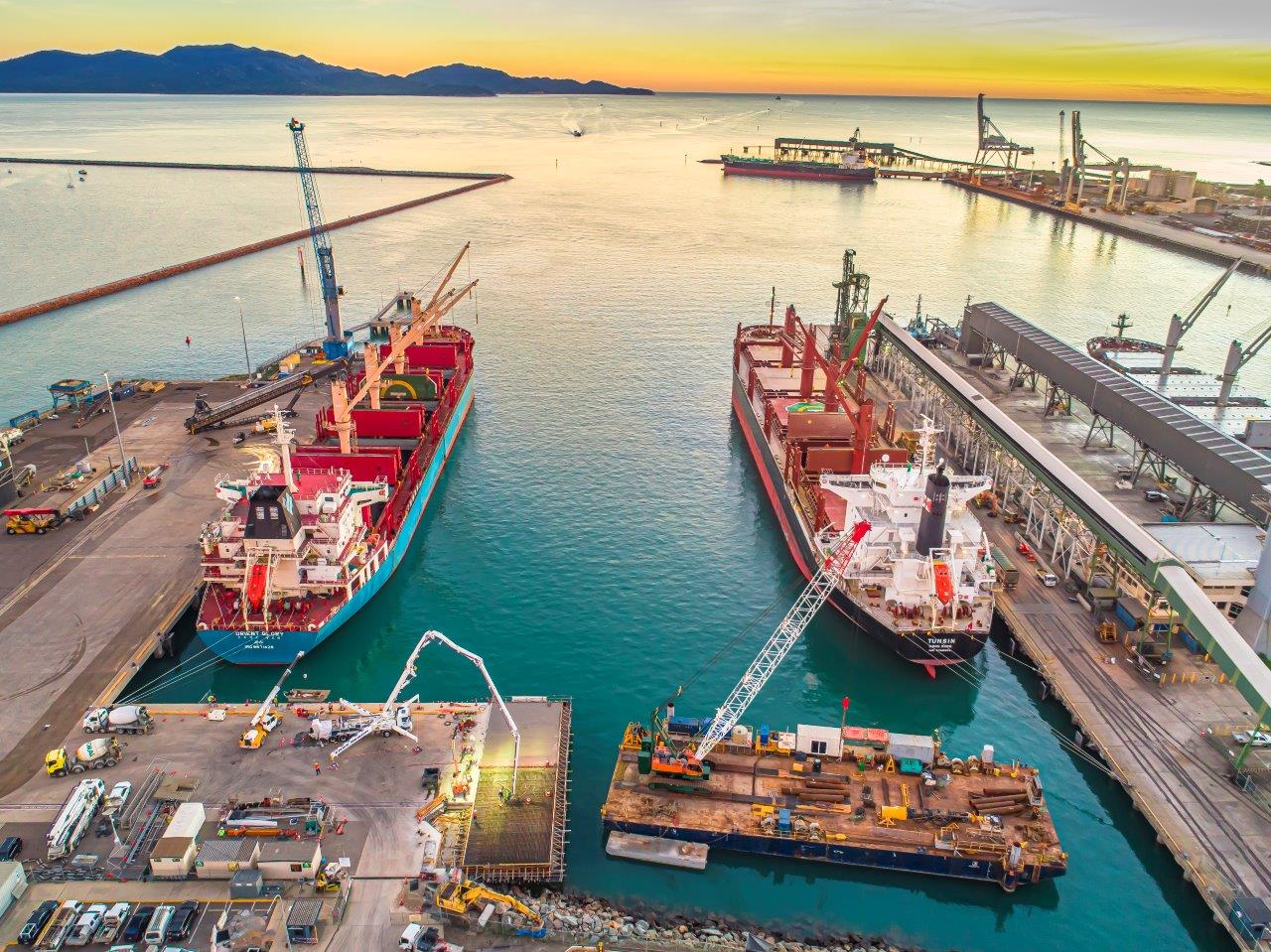 Berth 10 wharf extension at the Townsville Port Easy Reach Concrete